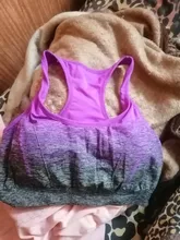 VEQKING-Sujetador deportivo, top deportivo con relleno, secado rápido, sin costuras, para yoga, correr o fitness