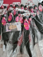 Beaufox-extensiones de pelo ondulado brasileño, extensiones de cabello humano liso, Natural/negro azabache, Remy, 1/3/4 unidades, 8-30 pulgadas