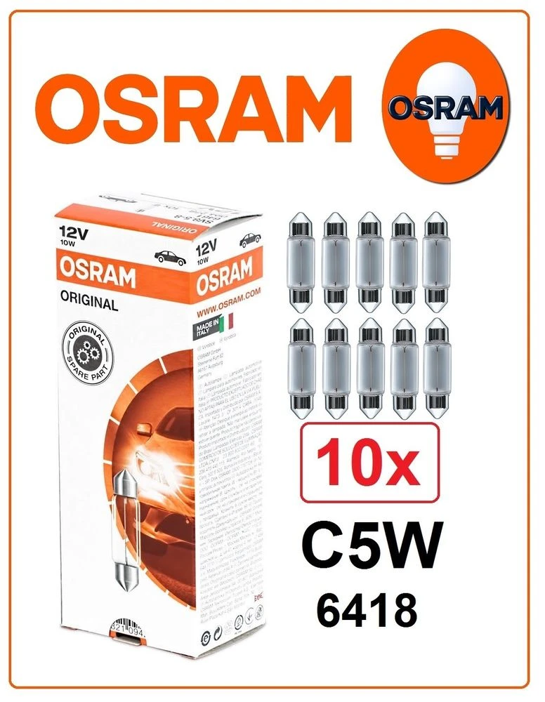 OSRAM C5W LED 12V 0,5W SV8.5-8 31mm LEDriving Cool White Interior Light  6000K 6431CW-01B Single