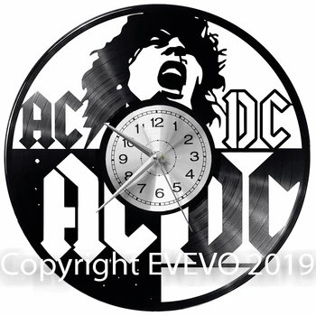 

AC-DC ACDC Wall Clock Vinyl Vinyl Record Retro Clock Handmade Vintage Gift Style Room Home Decorations Great Gift