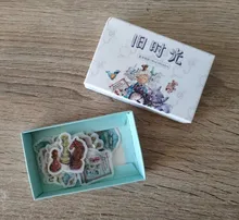 Mohamm-pegatinas decorativas Kawaii de la serie Tiempo Retro, pegatinas personalizadas para diario, papelería, escamas, álbum de recortes, bricolaje