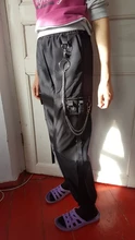 Las mujeres pantalones de carga 2021 pantalones Harem moda Punk bolsillos pantalón Jogger con cadena Harajuku elásticos alta cintura moda de calle