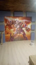 Photo Mural Wallpaper Robot Bedroom Painting Papel-De-Parede Custom Car Cartoon 3D Boys