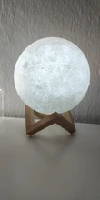 Night-Light Moon-Lamp Touch-Switch Bedroom-Decoration LED Birthday-Gift 3d-Print Rechargeable