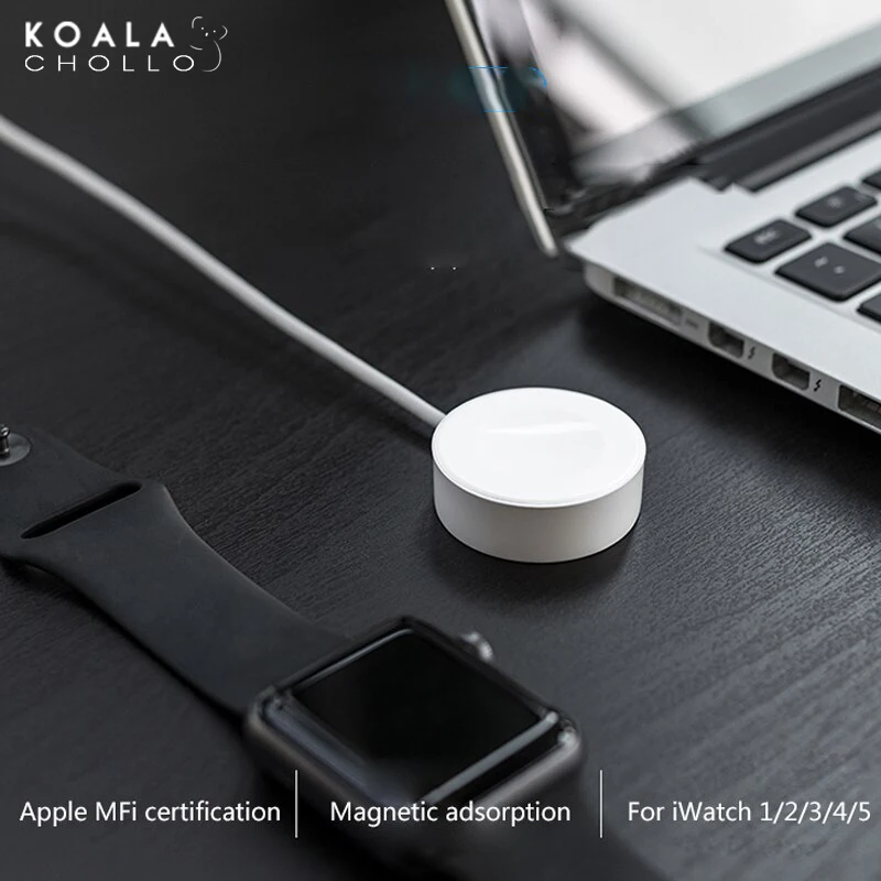 Wireless Charger Apple Watch 5 6 Metallic Matter 1m Charger for Smart Watch Magnetic USB Charging afbeelding