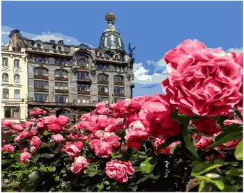 

Painting by numbers GX 34920 garden of pink flowers about the castle 40*50