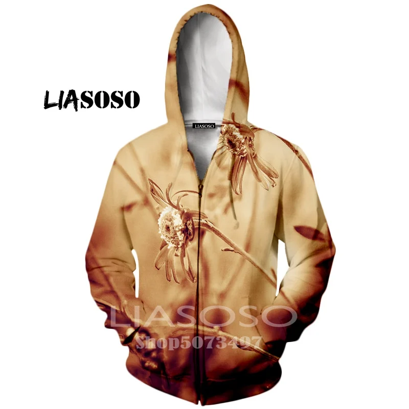 5 Liasoso, новинка, мужские толстовки, 3d принт, мертвые листья, дерево рок, повседневный спортивный дизайн, Осень-зима, длинный рукав, кардиган с капюшоном - Цвет: 5