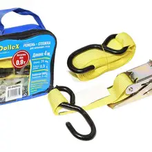 Стяжка ремень для крепления груза(4 м х 25 мм), 0,9 т(лента полиэстер+ механизм) в сумке