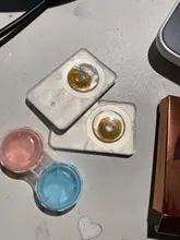 De Halloween Cosplay de contactos lente gato amarillo Manson Serie 2 unids/par anual de lentes de contacto de Color para los ojos maquillaje para Cosplay