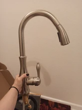 Gold Kitchen Faucet Water-Mixer Pull-Out Single-Handle Silver Swivel-Degree N22-019