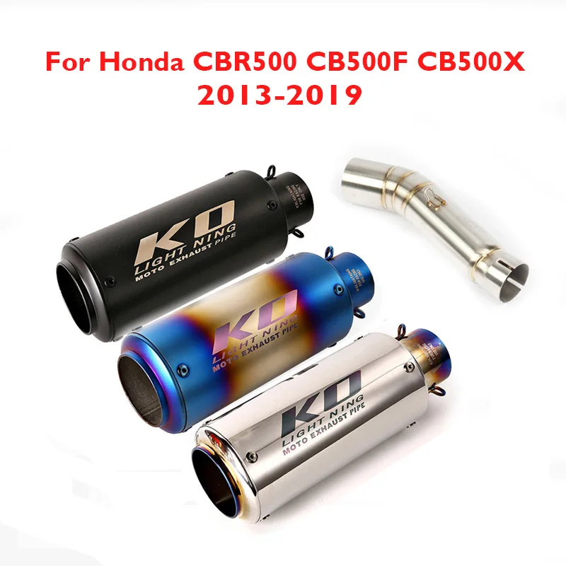 

Для Honda CBR500 CB500X CB500F 2013-2019 мотоцикл без шнуровки выхлопная труба наконечник глушитель Escape глушитель Соединительная трубка