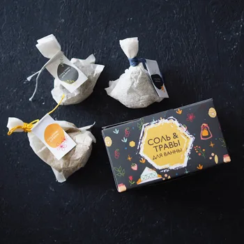 

Salt and grass for bath, 3 sachets. Small турыш.