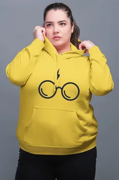

Angemiel Wear HP Glasses Yellow Women 'S Hooded Sweatshirt