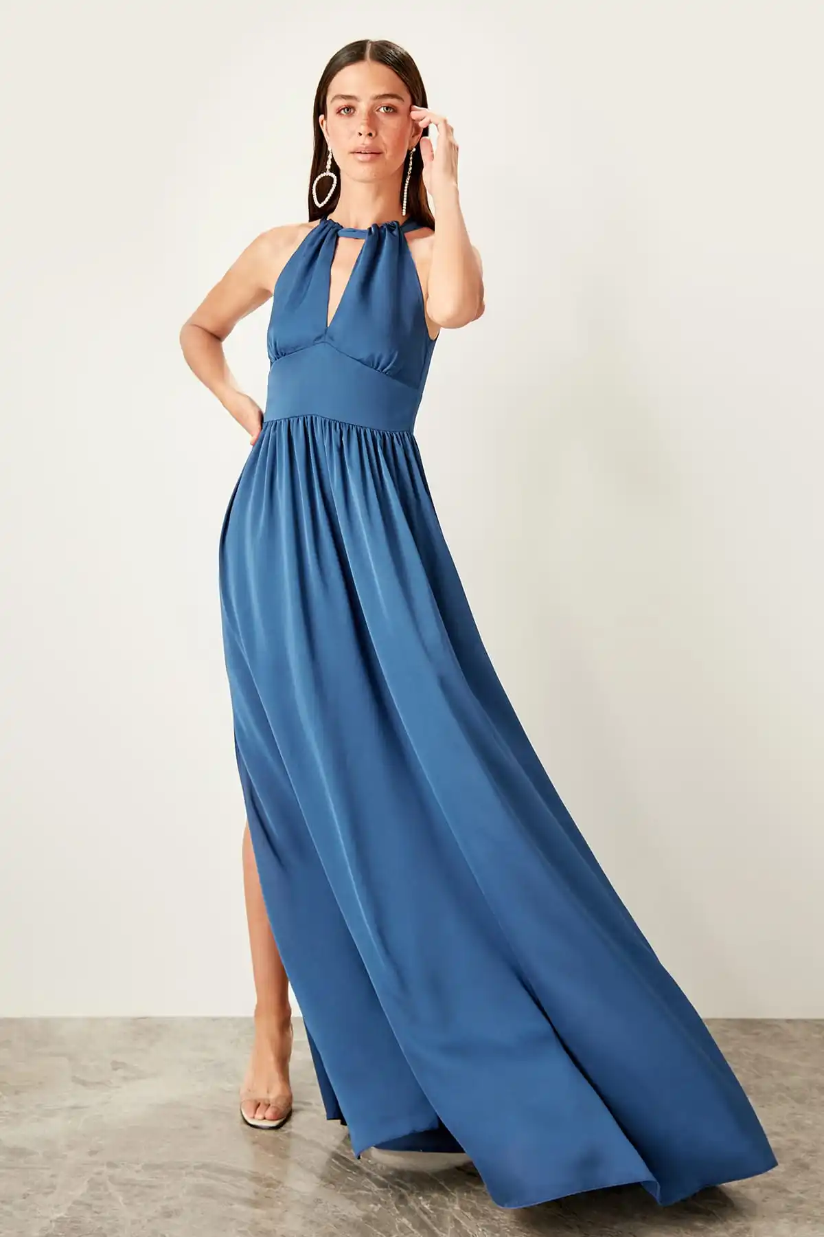 Trendyol воротник деталь вечернее платье TPRSS19AE0025|Вечерние платья| |