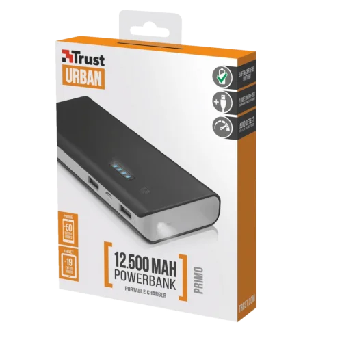 Внешний аккумулятор Powerbank 21212 Trust PRIMO 12500mAh