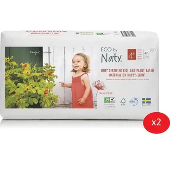 

NATY - Lot 2 packs of diapers Size 4 + Maxi + 9-20 kg 42 pieces