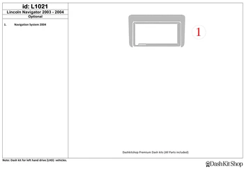 

Interior trim for Lincoln Navigator 2003-2004. Set L1021.
