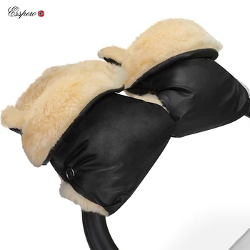 

Coupling-mittens for baby stroller Esspero Olsson (100% wool) stroller accessories warm winter hand gloves waterproof for all types of strollers mittens
