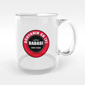

Personalized World Best Father Designed Glass Mug Cup-1