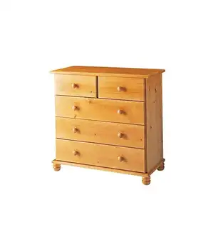 

Comfortable 3 + 2 drawers Altea solid pine wood honey color.