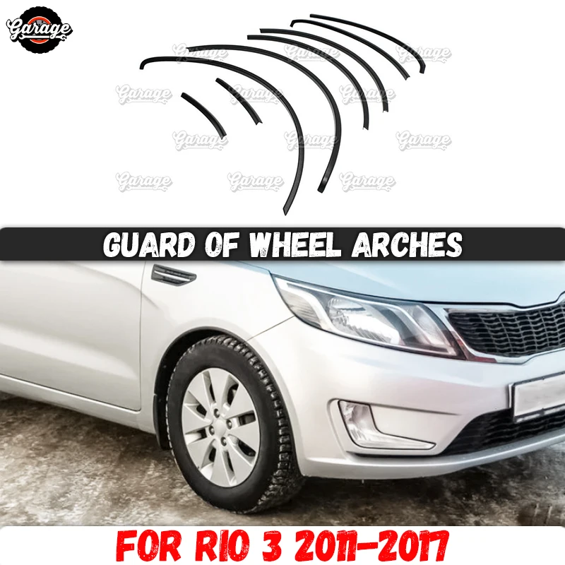 

Wheel arches for case for Kia Rio 3 SD 2011-2016 extensions fenders 1 set / 8p plastic ABS protection trim covers car styling