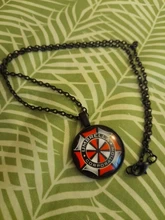 Badge Necklace Jewelry Pendant Umbrella Crystal Biochemical Gift Convex Round Glass Company