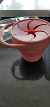Taza de tentempié de silicona para bebé, contenedor de comida portátil, recipiente para aperitivos, sin BPA, tapa suave de silicona, nuevos colores