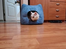 Cat-Bed Cushion Cats-Basket-Bags Nest Pet-Supplies Cave-Sleeping-Bag Zipper for Felt-Cloth