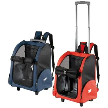 

TROLLEY carry Bag fabric for dogs blue and network 28x32x51cm