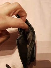 Tarjetero de aluminio con bloqueo Rfid para hombre, billetera de cuero Crazy Horse, porta tarjeta de crédito grande, monedero