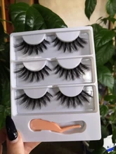 Pestañas postizas de maquillaje para escenario, 3 pares de pestañas postizas estilo Desordenado, transparentes, entrelazadas, naturales, realistas, hechas a mano