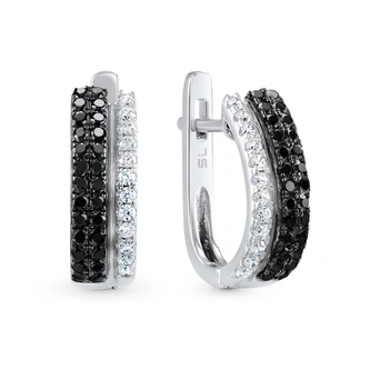 

Silver earrings with cubic zirconia sunlight sample 925