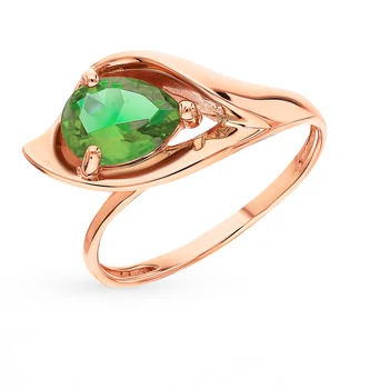 

Gold ring with sultanites sunlight sample 585