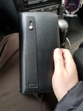 Carteras de hombre Baellerry de gran capacidad bolsillo del teléfono celular de doble cremallera embrague bolsa de Passcard de bolsillo de hombre de negocios cartera