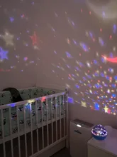 Lamp Children Star Projector Led-Night-Light Rotating-Starry Bedroom Nursery Moon