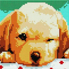 Алмазная мозаика BF 830 Сонный щенок 20*20