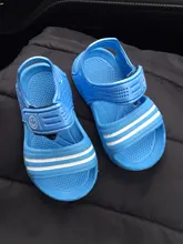 Zapatos de verano para niños y niñas, sandalias informales de Punta cerrada para playa y piscina, zapatillas planas sin cordones