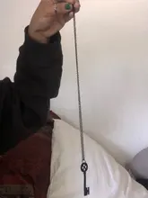 Collar de Metal con personalidad para Halloween, accesorios de esqueleto de llave Coraline de color negro, Retro, del Cofre del Tesoro