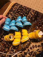 4 unids/set zapatos para perros de invierno de perro caliente botas de nieve zapatos de cuero de la PU para perros pequeños perros Chihuahua impermeable antideslizante cachorro para mascotas zapatos