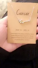 12 horóscopo, Zodíaco signo dorado colgante collar Aries Leo 12 Constelaciones joyería Leo Aquarius Escorpio Capricornio regalo de Navidad