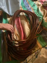 Weaving-Material Repair-Chair Rattan Plastic Synthetic PE Flat for Knit And Ect Wood-Grain