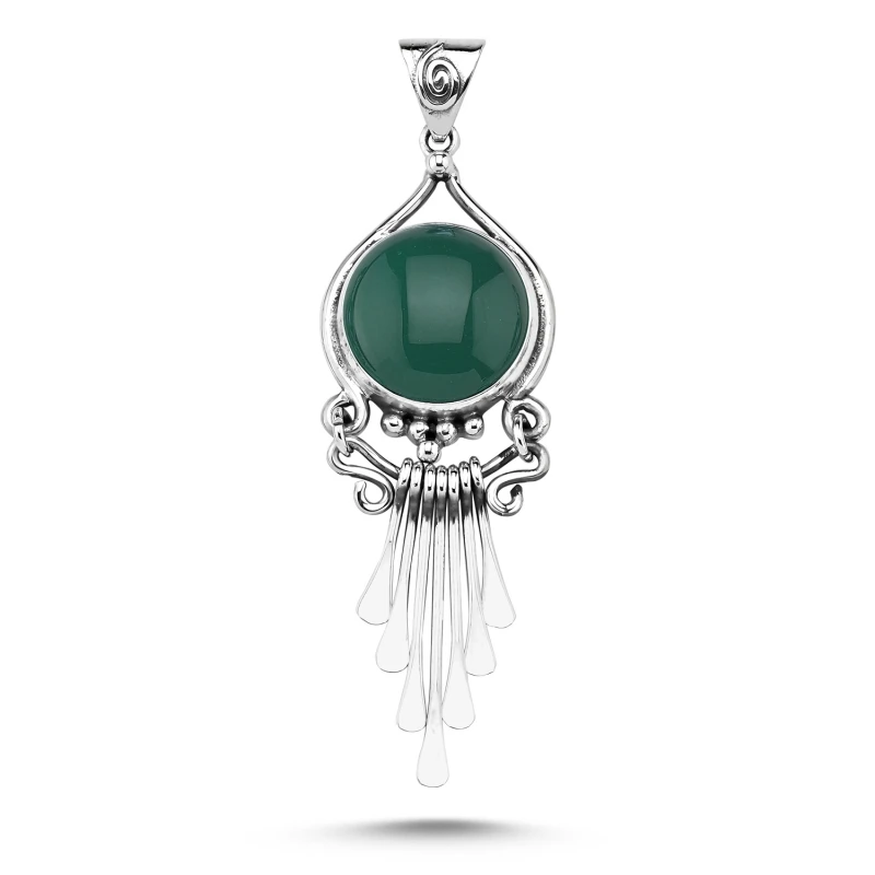 

Armagano Green Agate Stone Handwork Pendant