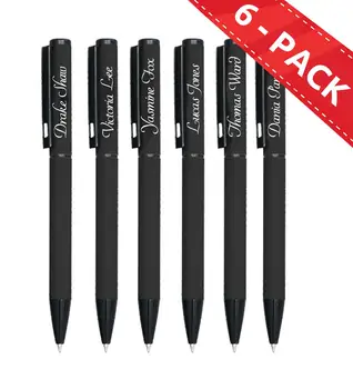

Wholesale 6 PCs İsme Custom Black Metal Ballpoint Pen (klm6)