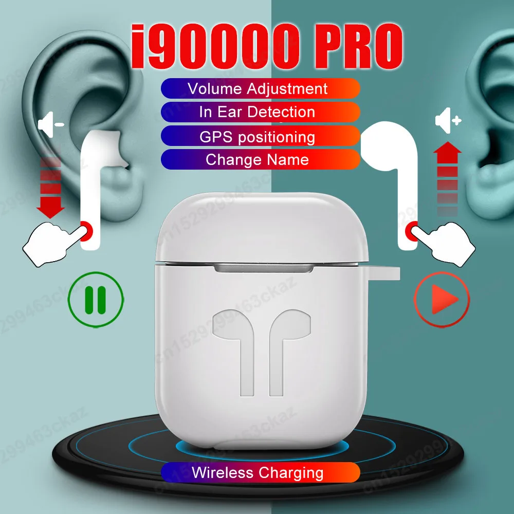 Skup I90000 Pro TWS regulacja głośności inteligentny czujnik zmień nazwę słuchawki douszne Bluetooth słuchawki PK i7s i200 i9000 i10000 i100000 TWS