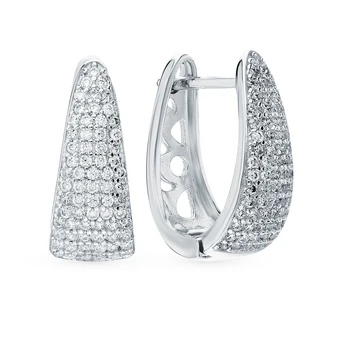 

Silver earrings with cubic zirconia sunlight sample 925