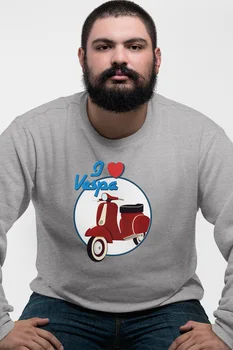 

Angemiel Wear I Love Vespa Gray Men 'S Sweatshirt