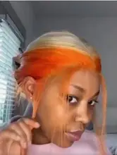 Peluca de cabello humano liso con encaje Frontal, pelo 613 Rubio degradado, sin pegamento, predesplumada, 13x6, 360