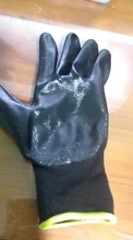 Guantes de trabajo GMG CE EN388, protección de seguridad de nitrilo suave, color rojo y negro, a prueba de aceite, mecánicos, 6 pares, gran oferta