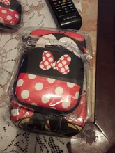 Monedero de dibujos animados de Mickey de Disney, monedero de minnie para niño y niña, bolso de almacenamiento de casco, cargador de cable de datos, caja de embrague