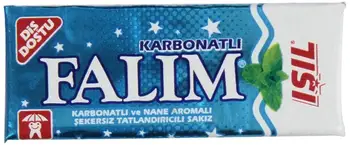 

Falim Sugarless Plain Gum with Carbonat and mint aromatic, 20 Pack, 100 Pieces Each
